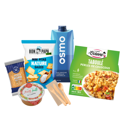SACHET PIK-NIC N°3 "VEGETARIEN" - 6 éléments (Bte : 10pcs)
