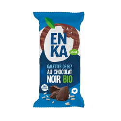 Galettes de riz chocolat noir BIO 22g  (Bte : 20pcs)