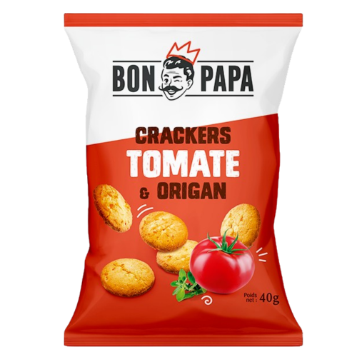 Crakers saveur tomate et origan  40g  (Bte : 50 pcs)