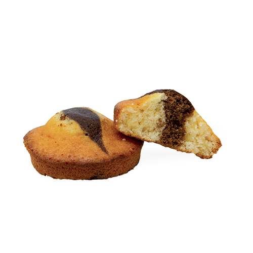 Cake léger marbré chocolat édulcoré sachet fraîcheur 1pc 30grs (Bte : 100pcs)
