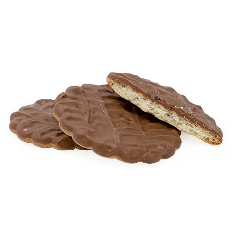 Sablés BIO nappés chocolat noir - sachet fraîcheur 2pcs 20grs (Bte : 100pcs)