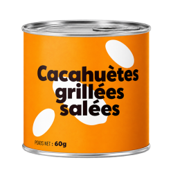 Cacahuètes salées - mini can alu 60g (Bte : 48pcs)