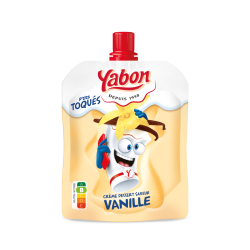 Crème Dessert vanille en gourde 80grs (Bte : 65pcs)