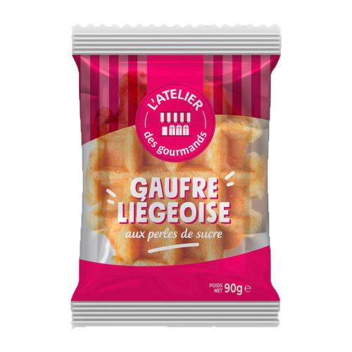 Grande gaufre liégeoise aux perles de sucre 90g (Bte : 24pcs)