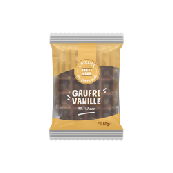 Grande gaufre au lait vanille mi-choco x1 80g (Bte : 30pcs)