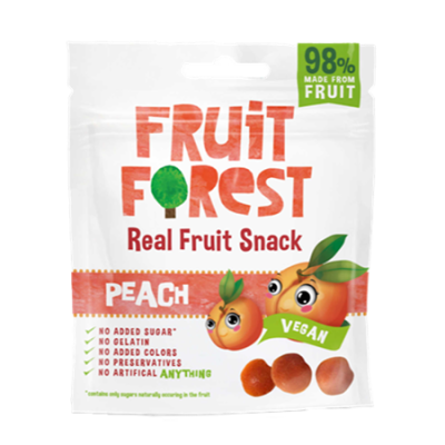 Fruit snack péches 30g(Bte : 14pcs)