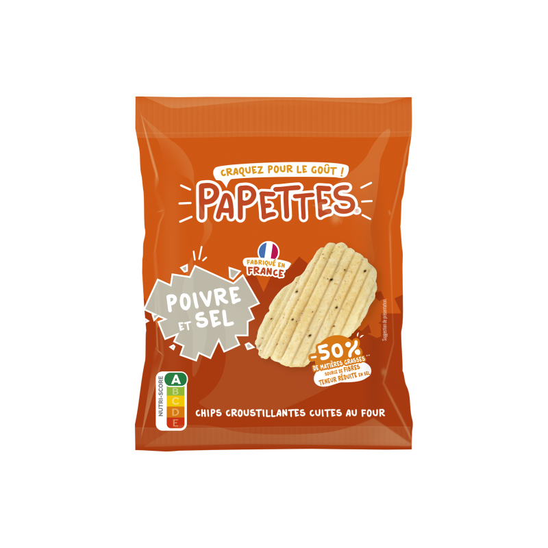 Chips de pois chiche, poivre et sel 25g (Bte : 10pcs)