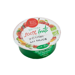 Cup Dessert de fruits pomme/mangue bio sans sucres ajoutés 100grs (Bte : 60pcs)