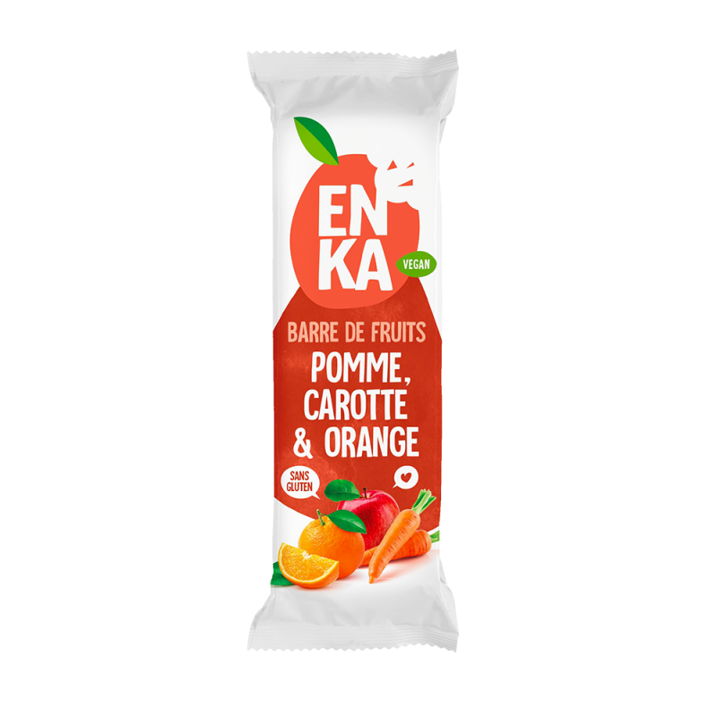 Barre de fruits Pomme, orange, carotte - sachet fraîcheur 1pc 32grs(Bte : 24pcs) Barre de fruits Pomme, orange, carotte - sachet fraîcheur 1pc 32grs(Bte : 24pcs)