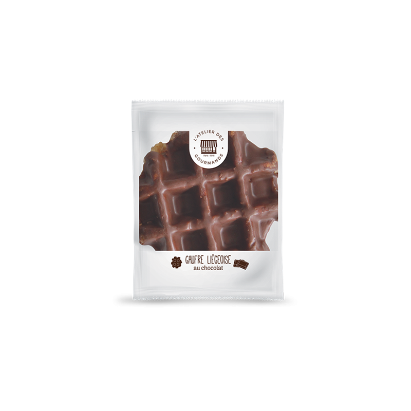 Gaufre liégeoise nappée chocolat 1pc 60grs-pack de 10 (Bte : 8x10pcs) Gaufre liégeoise nappée chocolat 1pc 60grs-pack de 10 (Bte : 8x10pcs)