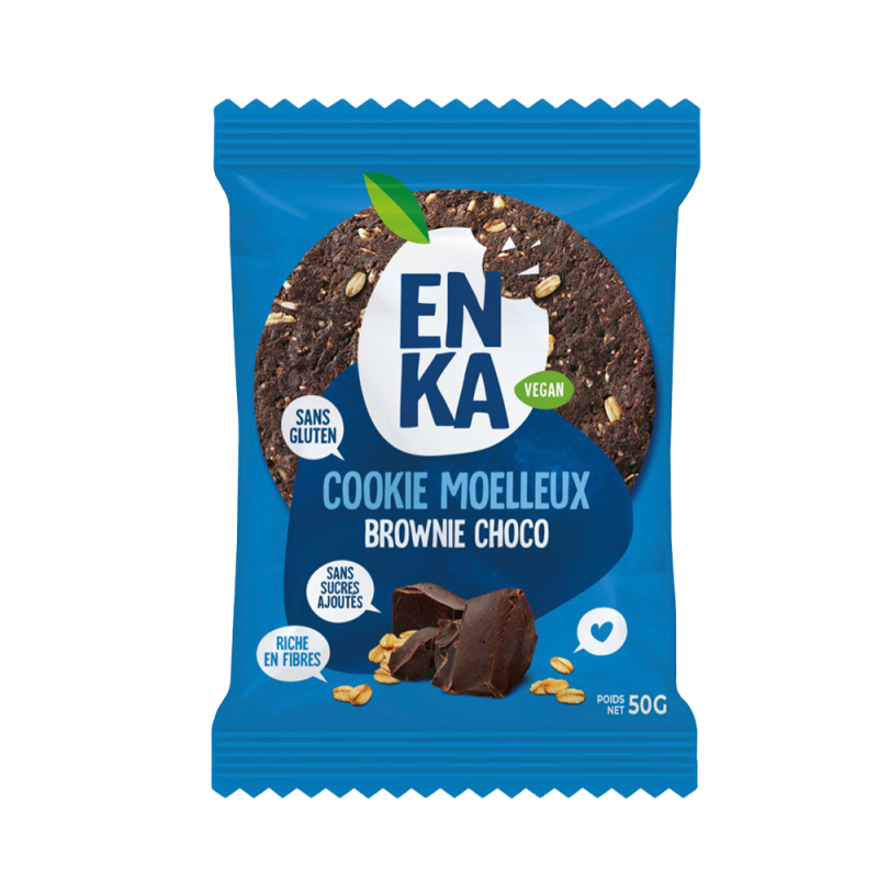 Grand Cookie moelleux brownie choco 50g (Bte: 26 pcs) Grand Cookie moelleux brownie choco 50g (Bte: 26 pcs)