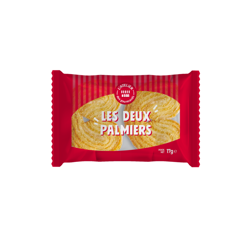 Palmiers sachet fraîcheur 2pcs 17grs (Bte : 120pcs) Palmiers sachet fraîcheur 2pcs 17grs (Bte : 120pcs)