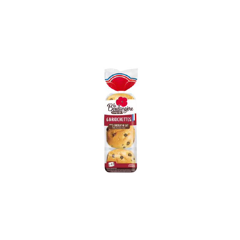 Brioche aux pépites de chocolat 35g (Bte : 48pcs soit 8 pochons de 6pcs) Brioche aux pépites de chocolat 35g (Bte : 48pcs soit 8 pochons de 6pcs)