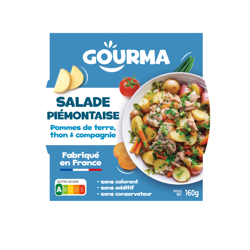 Salade piémontaise au thon 160grs GOURMA (Bte : 12pcs) Salade piémontaise au thon 160grs GOURMA (Bte : 12pcs)