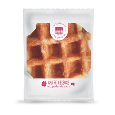 Gaufre liégeoise perles de sucre 1pc 55grs - pack de 10 (Bte : 8x10pcs)