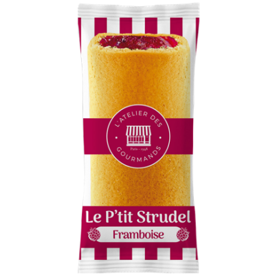 Le P’tit Strudel moelleux  Framboise 20g (Bte : 180pcs)