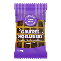 Gaufres moelleuses choco-noisettes (sachet fraîcheur de 2pcs) 68g - colis 24pcs