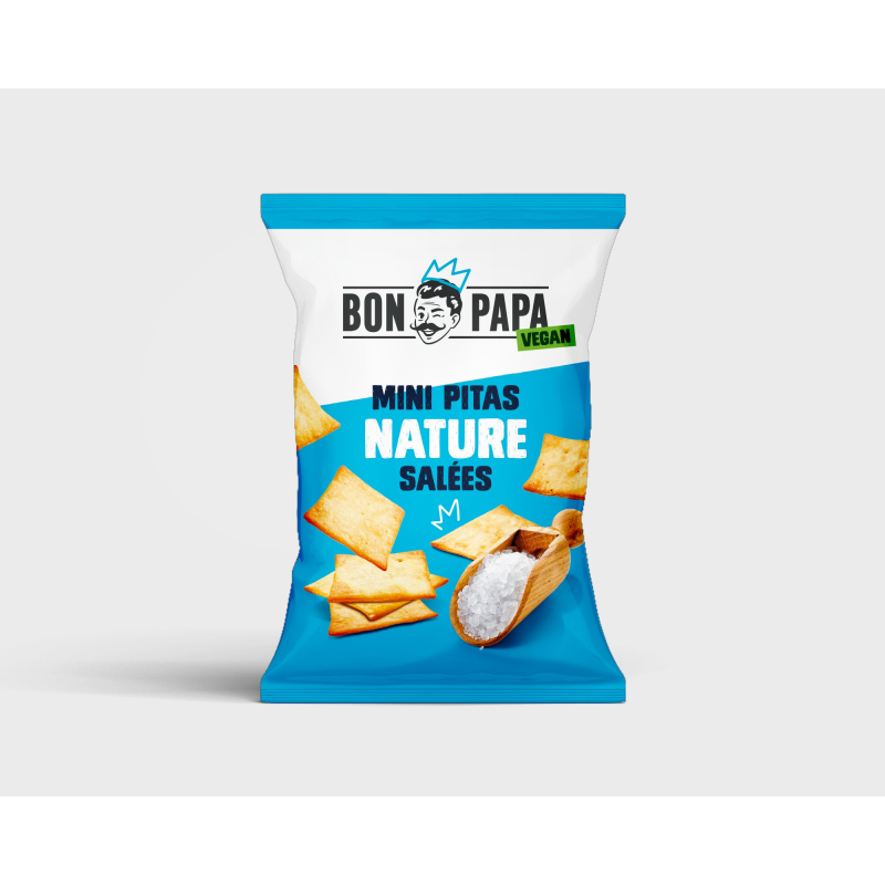 Mini Pita nature finement salée 30g (Bte : 50pcs)
