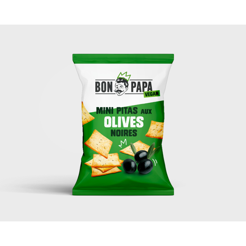 Mini Pita aux olives noires 30g (Bte : 50pcs)