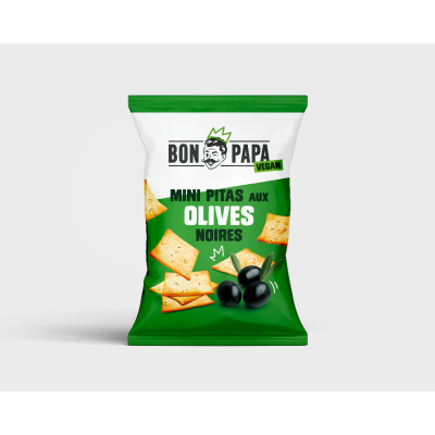 Mini Pita aux olives noires 30g (Bte : 50pcs)