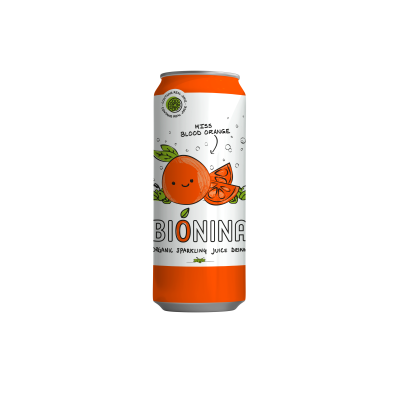 BIONINA – Limonade pétillante BIO Orange Sanguine 33cl  (Bte: 24 unités)