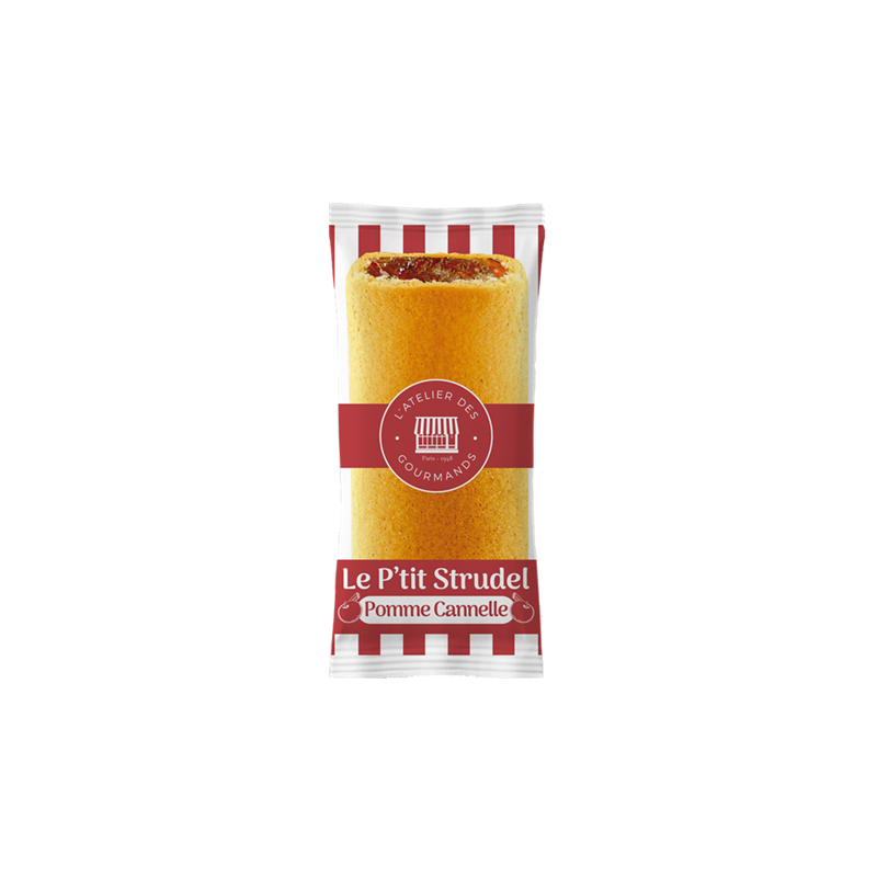 Le P’tit Strudel moelleux  Pomme-Cannelle 21g (Bte : 180pcs)