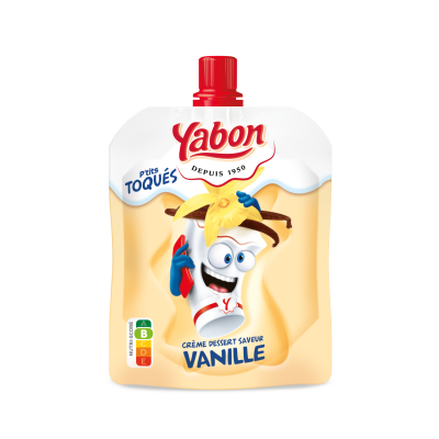 Crème Dessert vanille en gourde 80grs (Bte : 65pcs)