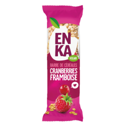 Barre de céréales cranberries et framboise 45grs (Bte 20pcs)