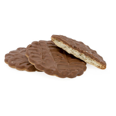 Sablé BIO nappé choco-lait noisette sachet fraîcheur 1pc 13grs (Bte : 100pcs)