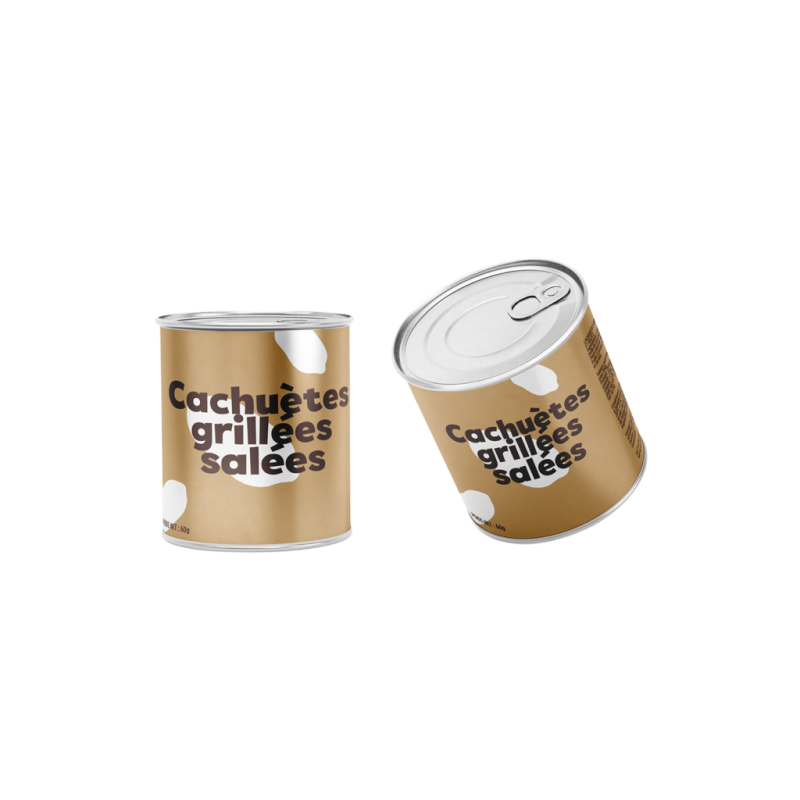 Cacahuètes grillées salées - mini can alu 60g (Bte : 96pcs)