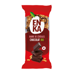 Barre de céréales chocolat BIO - sachet fraîcheur 1pc 21grs (Bte : 200pcs)