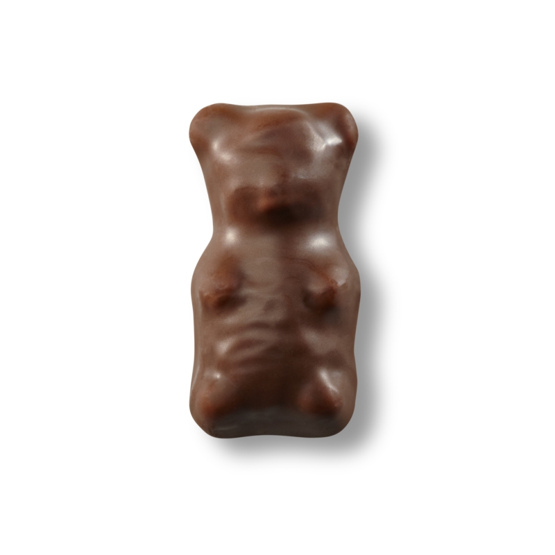 Ourson guimauve chocolat au lait ±9g 4,5cm (Bte : 600pcs)