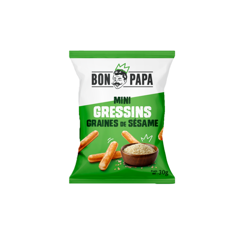 Mini gressins aux graines de sésame 30g (Bte : 70 pcs)