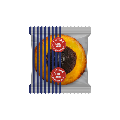 Flonflon marbré chocolat sachet fraîcheur 1pc 40grs (Bte : 100pcs)