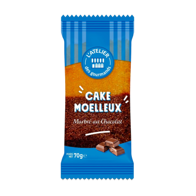 Cake marbré - sachet fraicheur indv 70g (Bte : 30pcs)