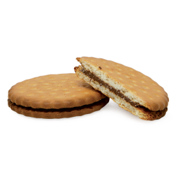 Gouters ronds fourrés chocolat 2pcs 37,5grs (Bte : 120pcs)