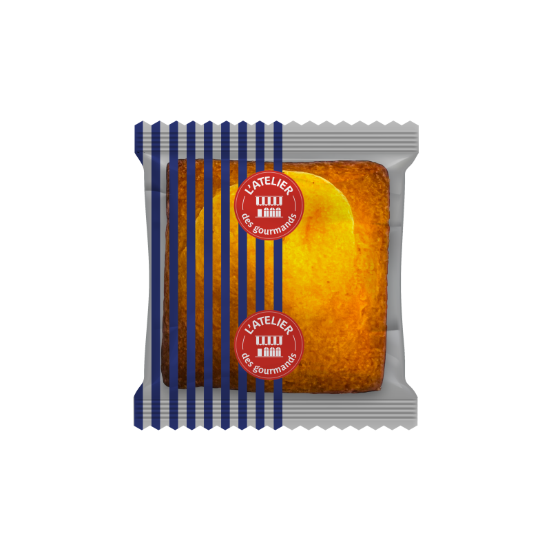 Madeleine saveur amande sachet fraîcheur 1pc 19grs (Bte : 200pcs)