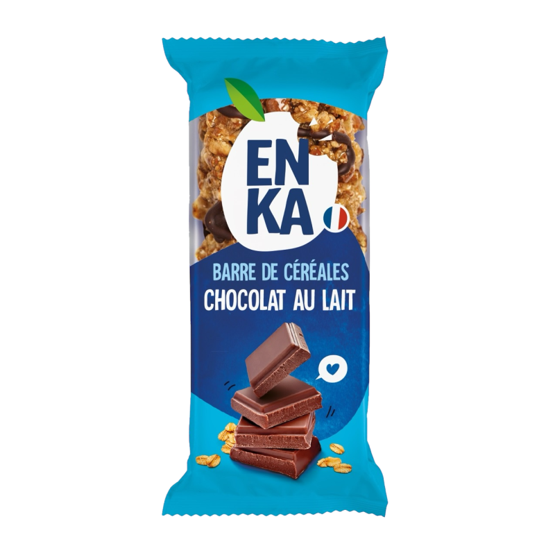 Barre de céréales chocolat lait - sachet fraîcheur 1pc 21grs (Bte : 160pcs)