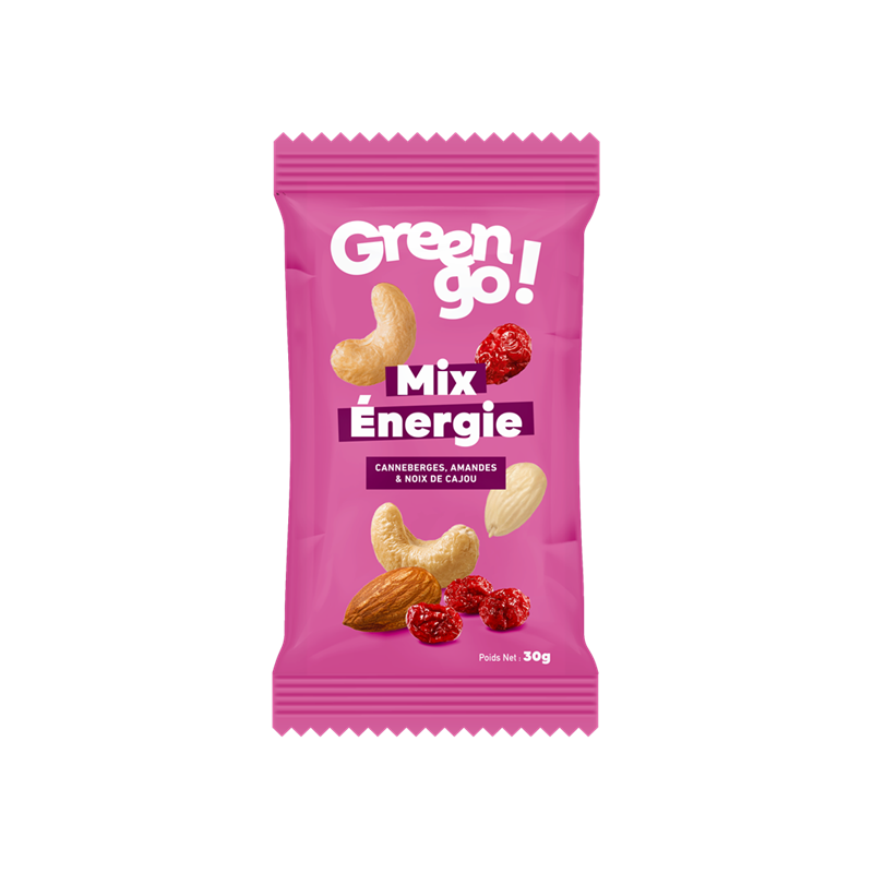 Mix de fruits secs "ENERGIE" - Sachet fraîcheur 30g (Bte : 24pcs)