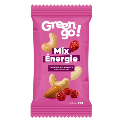 Mix de fruits secs "ENERGIE" - Sachet fraîcheur 30g (Bte : 24pcs)