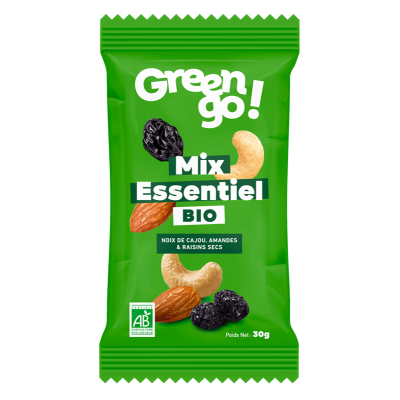 Mix de fruits secs ESSENTIEL BIO - Sachet fraîcheur 30g (Bte : 24pcs)
