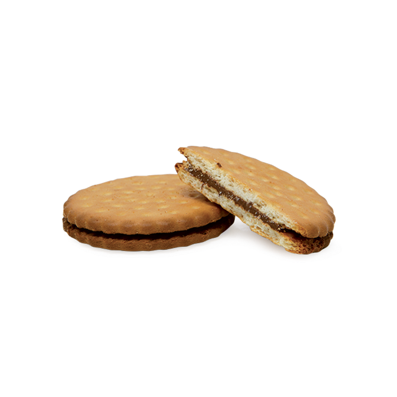 Gouters ronds fourrés chocolat 2pcs 37,5grs (Bte : 120pcs)