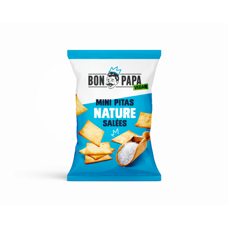 Mini Pita nature finement salée 30g (Bte : 50pcs)