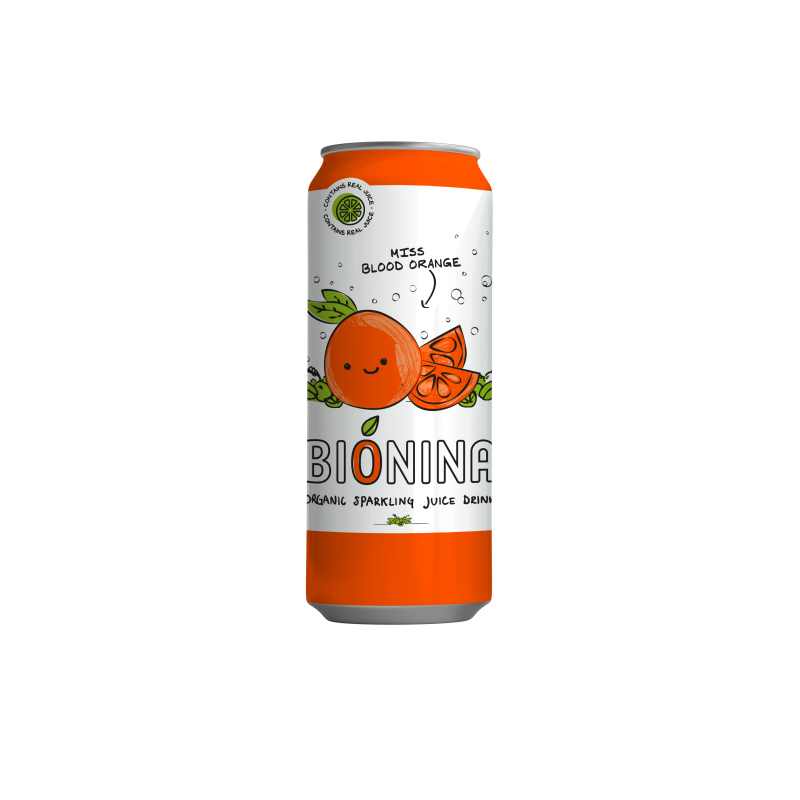 BIONINA – Limonade pétillante BIO Orange Sanguine 33cl  (Bte: 12 unités)