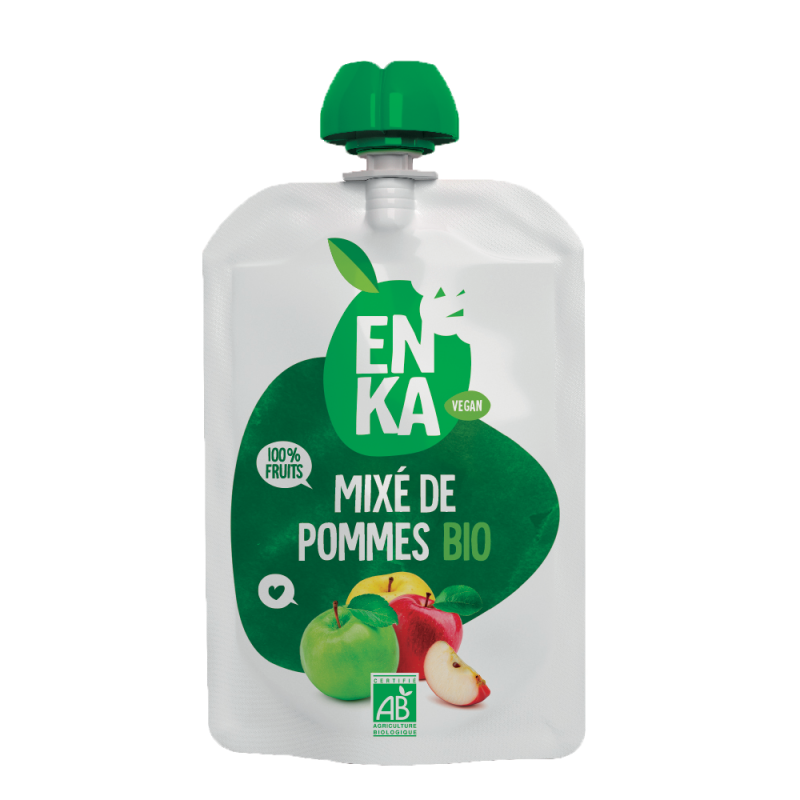 Mixé de pommes BIO - Gourde 90grs (Bte : 20pcs)