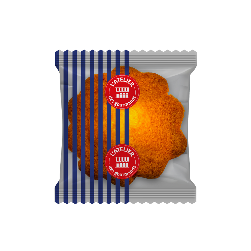 Fleur moelleuse beurre fourrée pomme sachet fraîcheur 1pc 37grs (Bte : 100pcs)