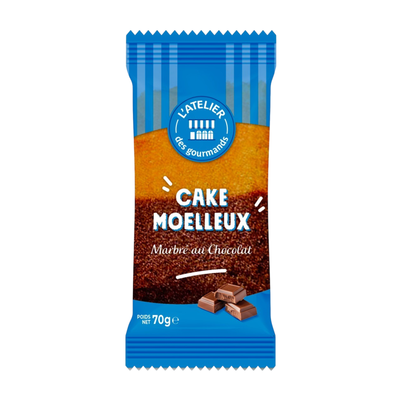 Cake marbré - sachet fraicheur indv 70g (Bte : 30pcs)