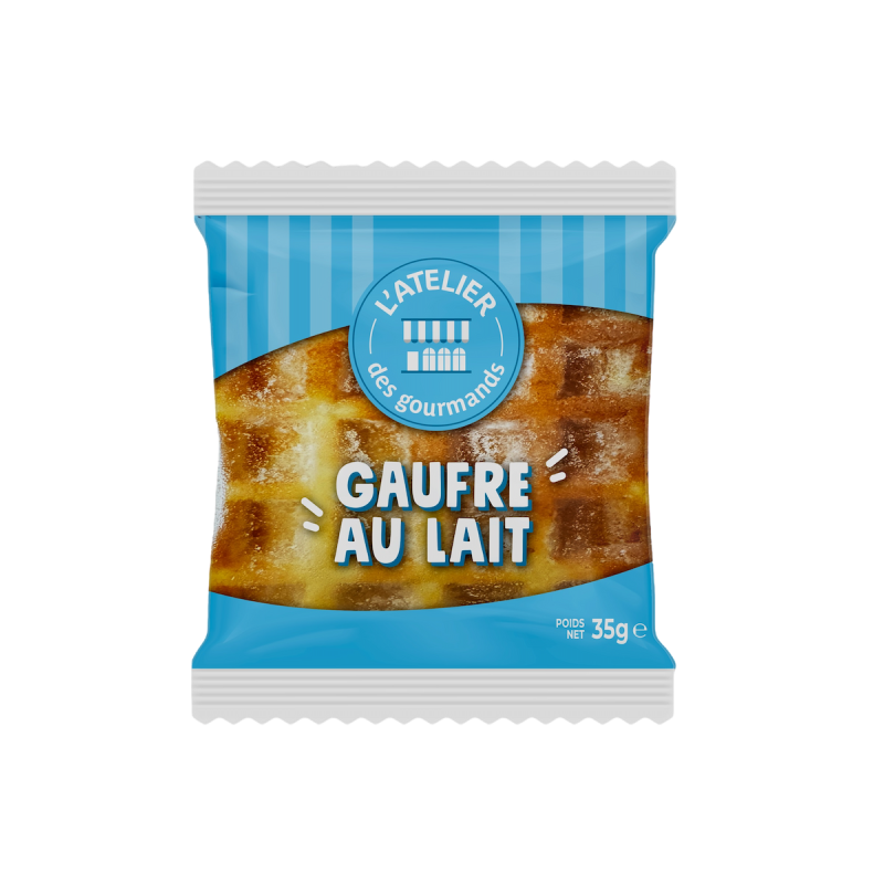 Gaufre au lait 1pc 35grs pack de 8 (Bte : 12x8pcs)
