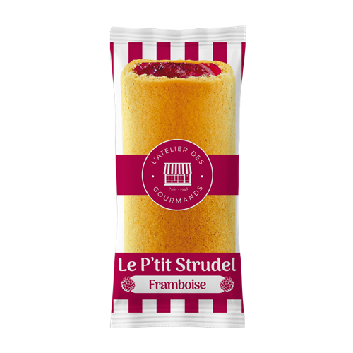 Le P’tit Strudel moelleux  Framboise 21g (Bte : 180pcs)