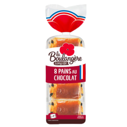 Pain au chocolat 45g (Bte : 80pcs soit 10 pochons de 8pcs)